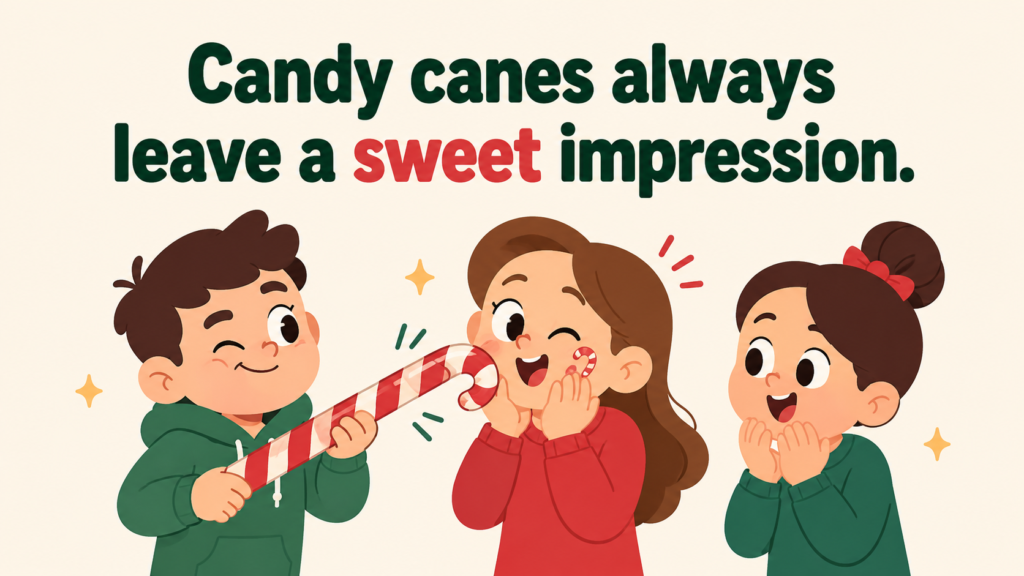 Candy canes always leave a sweet impression.