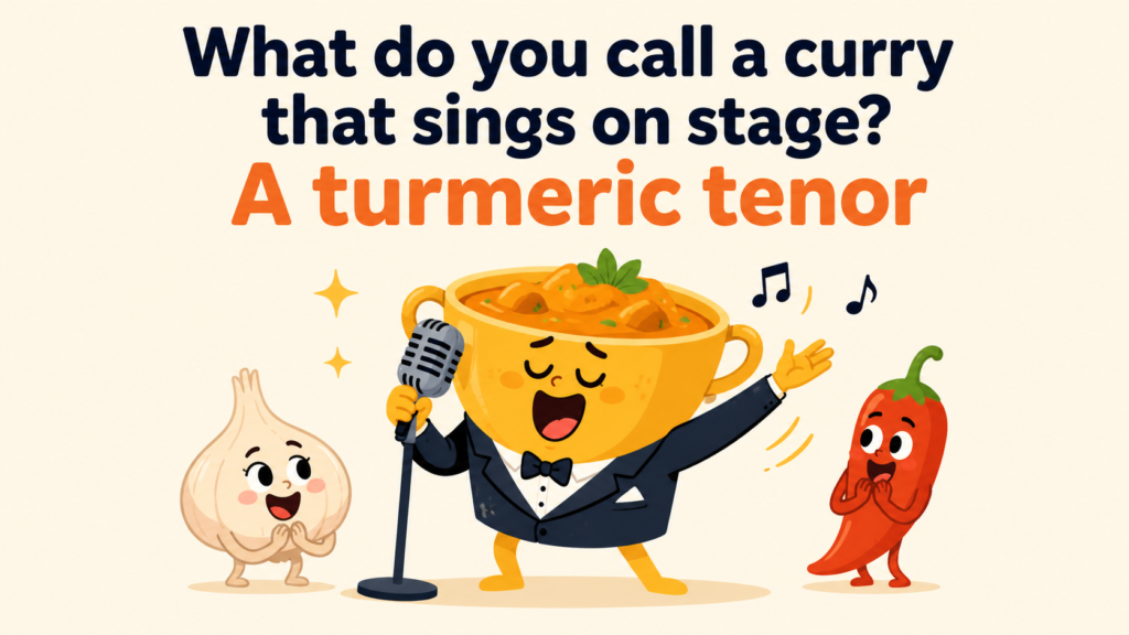 What do you call a curry that sings on stage? A turmeric tenor.