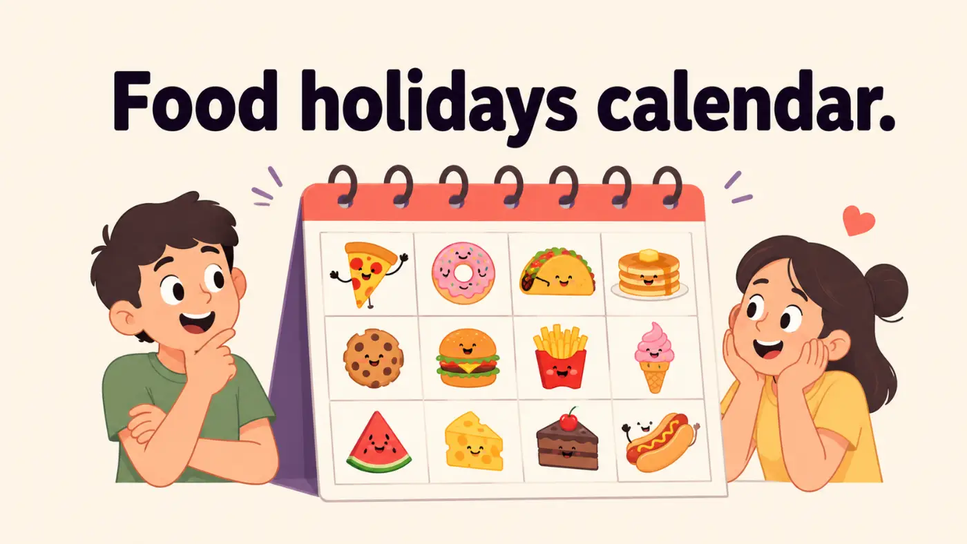 Food holidays calendar