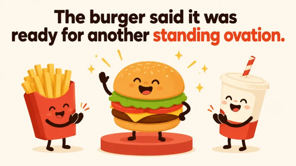 The burger said it was ready for another standing ovation.