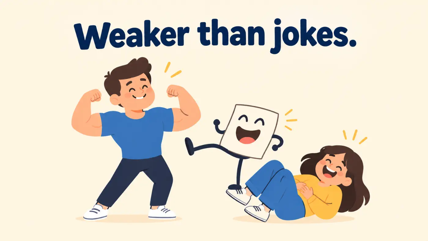 Weaker than jokes
