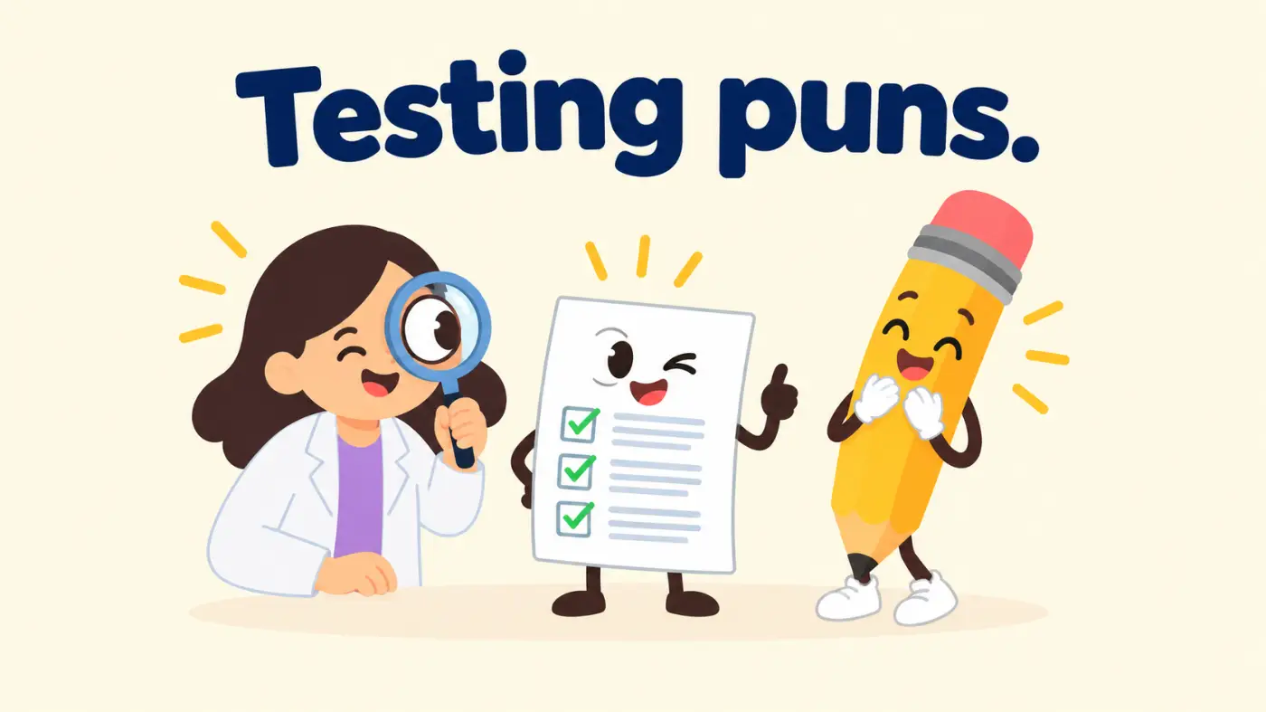 Testing puns