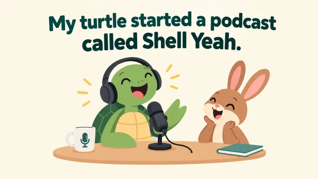 my-turtle-started-a-podcast-called-shell-yeah