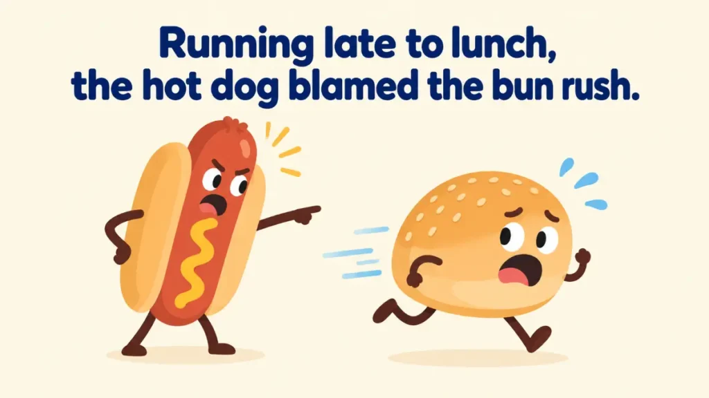 running-late-to-lunch-the-hot-dog-blamed-the-bun-rush