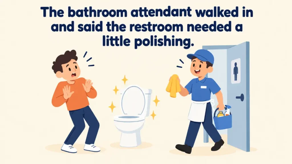 the-bathroom-attendant-walked-in-and-said-the-restroom-needed-a-little-polishing
